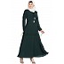 A line casual abaya- Green A line casual abaya- Green